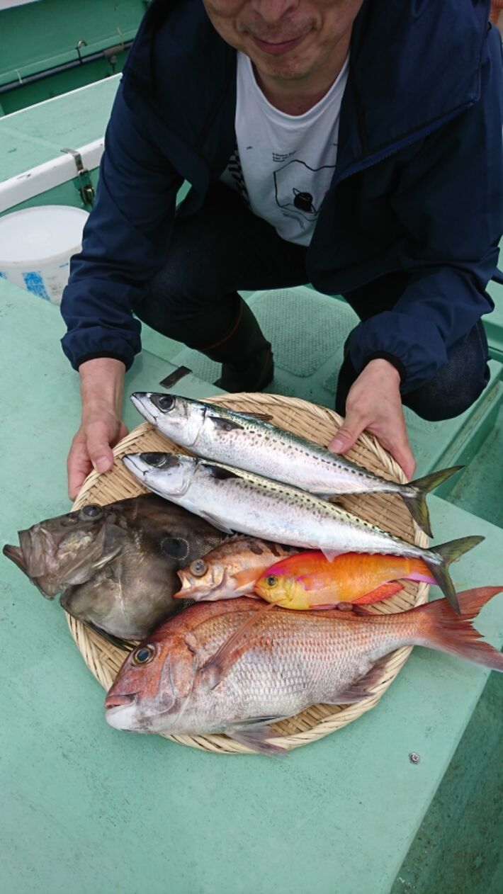 鯛を釣ったお客様